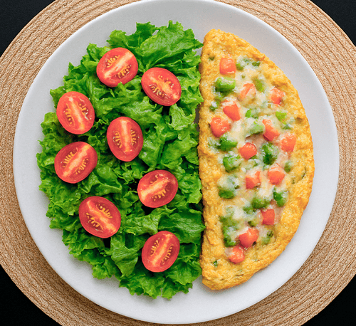 Omelete com Salada